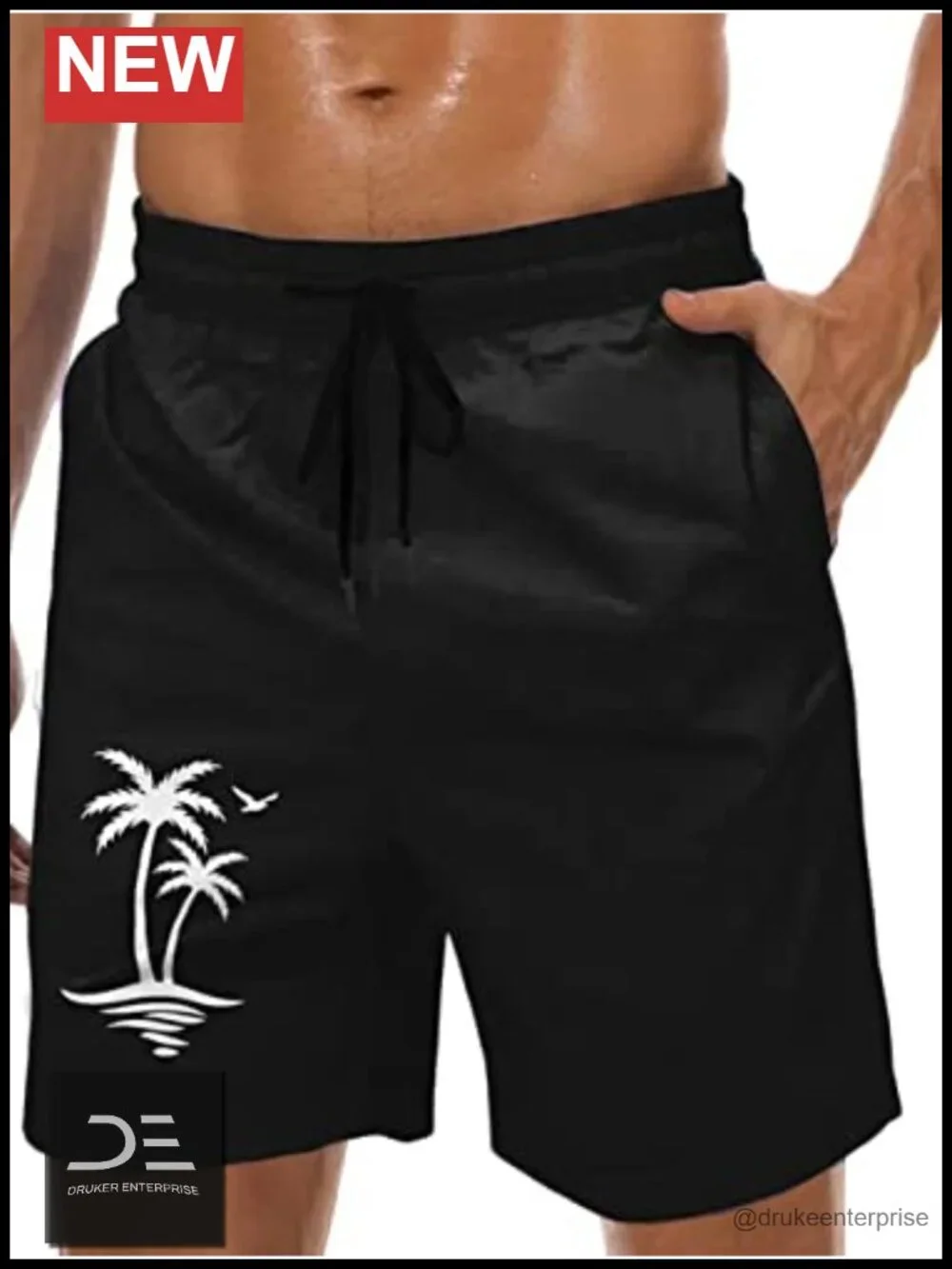 Men's Swim Trunks Mesh Lining Board Shorts Hawaiian Bathing Suit